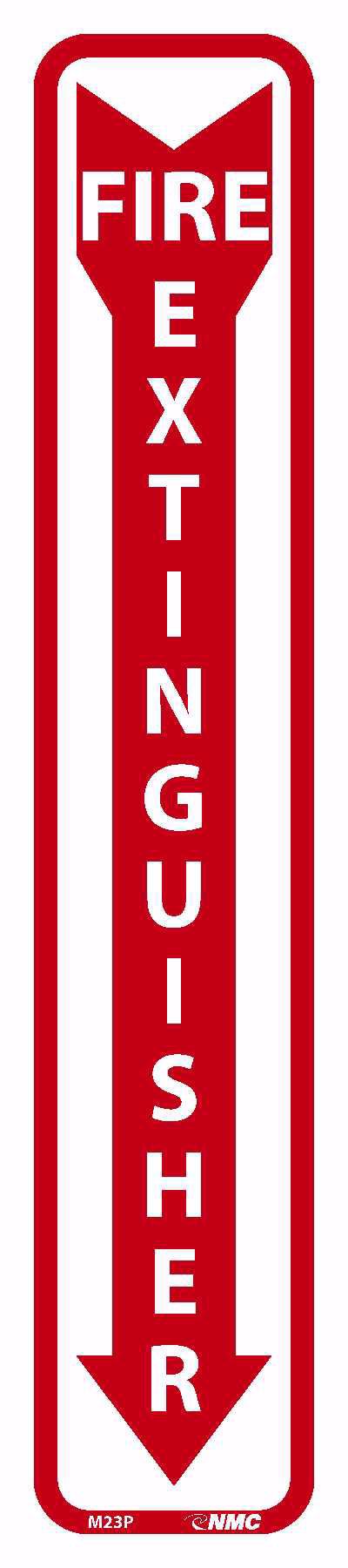 Picture of 18inx4in Vertical FIRE EXTINGUISHER Sign, per EACH