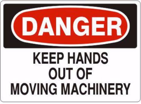 Picture of KEEP HANDS OUT OF MOVING MACHINERY – DANGER SIGN, EACH