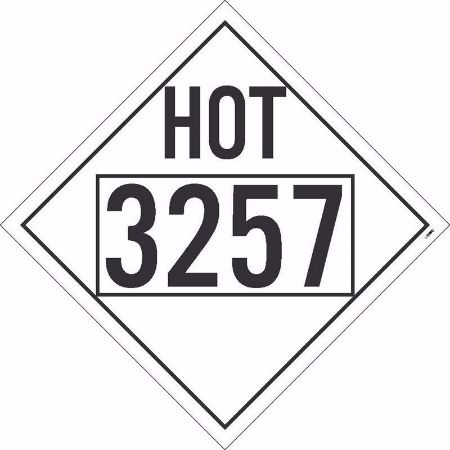 Picture of HOT 3257 MISC DOT PLACARD SIGN, 10.75" X 10.75", adhesive backed vinyl, each