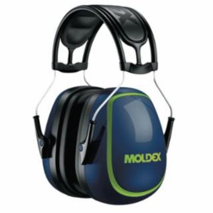 Picture of  MX Series Earmuffs, 27 dB, Black/Blue/Green, Headband, PER EACH