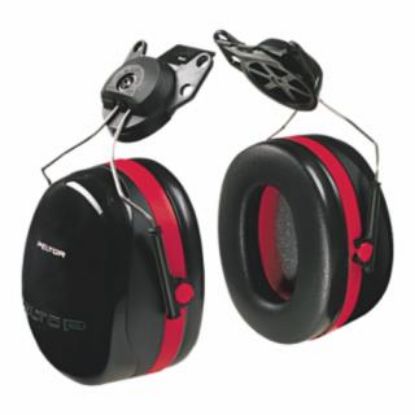 Picture of  PELTOR™ Optime™ 105 Earmuff, 27 dB NRR, Black/Red, Cap Mount, PER EACH