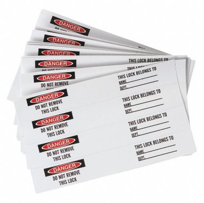 Picture of LOCKOUT LOCK LABELS, 3/4"X5", PS VINYL, 40 PER PACKAGE, PER PACK