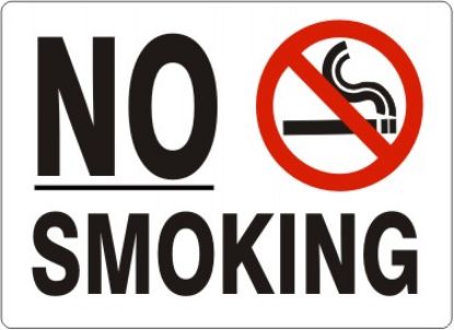 Picture of NO SMOKING sign, Adhesive vinyl, 7" X 10", PER EACH
