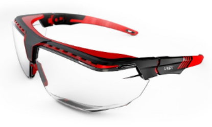 Picture of Uvex Avatar™ "Over the glass" - clear lenses, red frame, PER PAIR