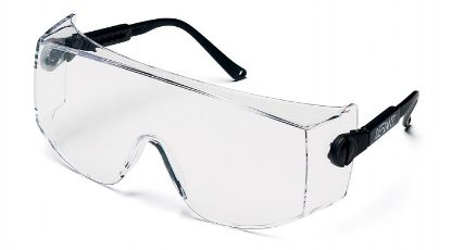 Picture of "Over-The-Glass Jumbo Size Clear Lens with Black Temples, PER DZ