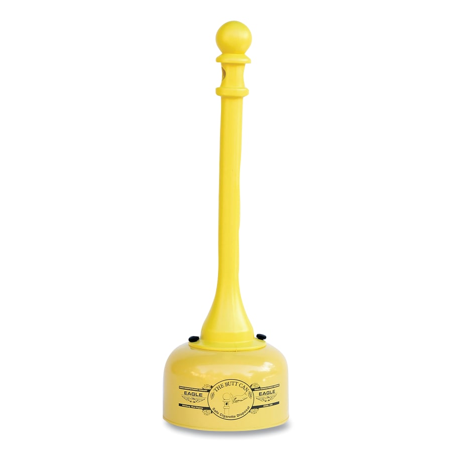 Picture of Butt Can, 2 gal, 35 in H, Galvanized Steel, Yellow, PER EACH