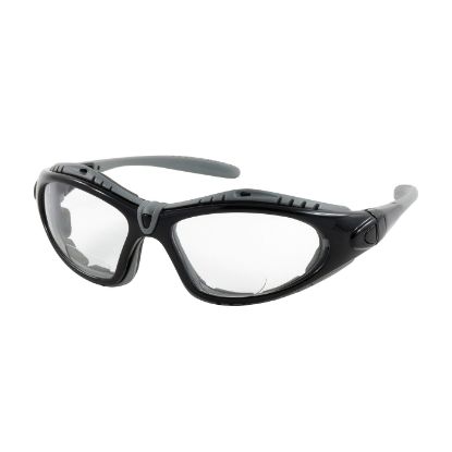 Picture of Full Frame Safety Readers with Black Frame, Foam Padding, Clear Lens and Anti-Scratch / Anti-Fog Coating - CHOOSE Diopter, PER PAIR