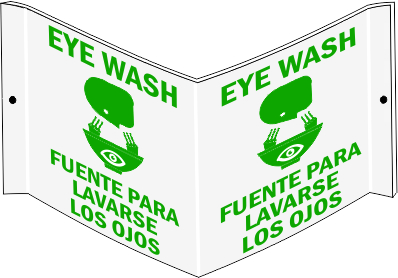 Picture of EYE WASH PICTO FUENTE PARA LAVARSE LOS OJOS – PROJECTING WALL SIGN, PER EACH
