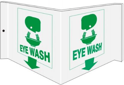 Picture of EYE WASH WITH FOUNTAIN PICTO – PROJECTING WALL SIGN, ACRYLIC, 6" X 12", PER EACH