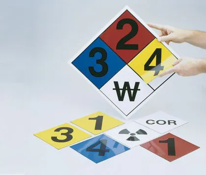Picture of Blank NFPA Placard Kits With Magnetic Hazard Panels, 10" X 10", PER EACH
