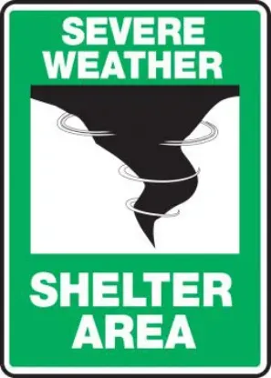 Picture of Severe Weather Safety Sign, PER EACH