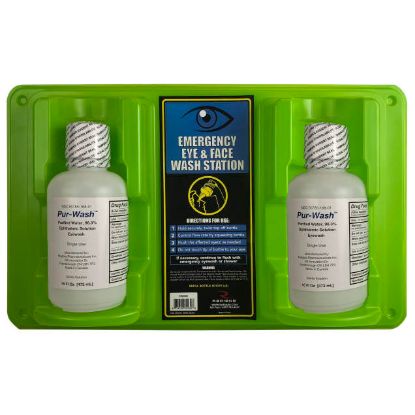 Picture of Wall mounted personal eyewash, (2) 16 oz bottles, each