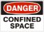 Picture of CONFINED SPACE – DANGER SIGN, Plastic, 10" X 14"