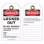 Picture of 6inx3in Vinyl Equipment Lockout Tag, 10/pack, PER PACK