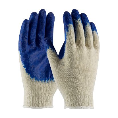 Picture of Economy Weight Seamless Knit Cotton/Polyester Glove with Latex Coated Smooth Grip on Palm & Fingers, PER DOZEN