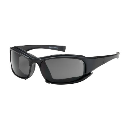 Picture of Cefiro™ Full Frame Safety Glasses with Black Frame, Rubber Foam Padding, Gray Lens and Anti-Scratch / Anti-Fog Coating, PER DOZEN