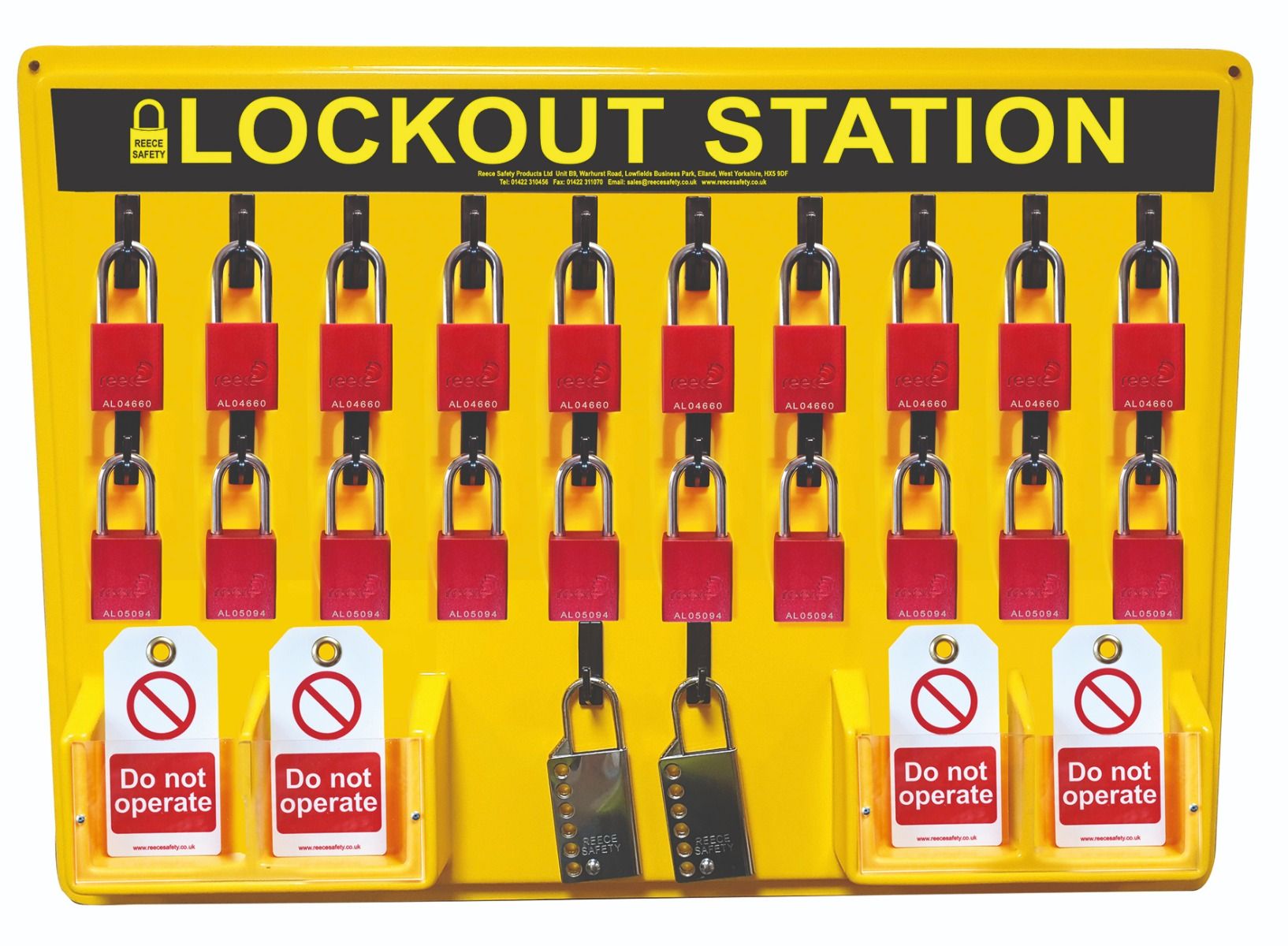 Picture of 20 Padlock Lockout Station with contents