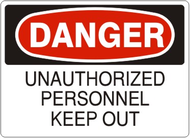Picture of 10 x 14 DANGER UNAUTHORIZED PERSONNEL KEEP OUT Aluminum Sign