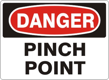 Picture of 10"x14" DANGER PINCH POINT Aluminum Sign, Each
