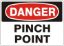 Picture of 10"x14" DANGER PINCH POINT Aluminum Sign, Each
