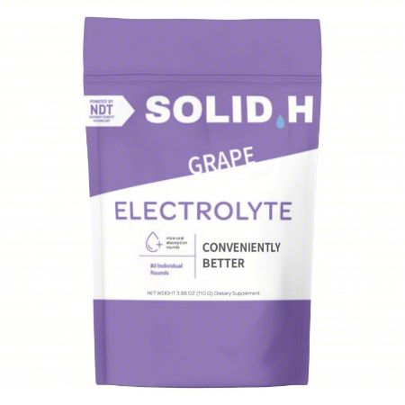 Picture of Solid.H Electrolyte Tablets, Grape, Low Calorie, 80 Bag, PER BAG