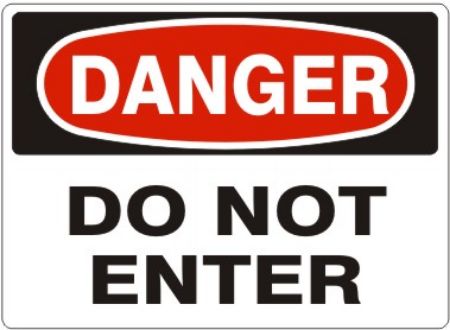 Picture of DO NOT ENTER – DANGER SIGN, 10" X 14" aluminum