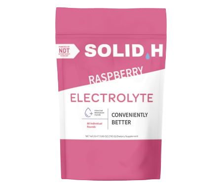 Picture of Solid.H Electrolyte Tablets, Raspberry, Low Calorie, 80 Bag, PER BAG